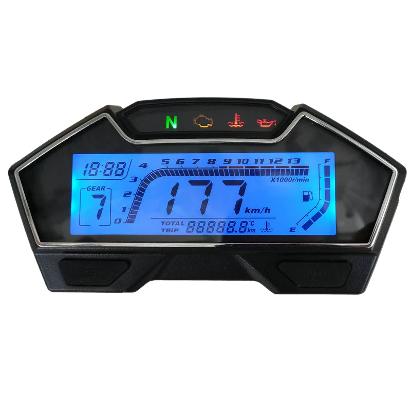 

Motorcycle 13000RPM Speedometer Odometer Tachometer Fuel Level Display Motorcycle Meter