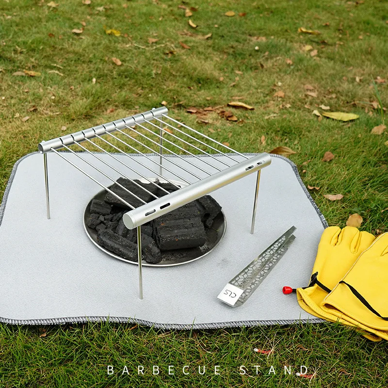 Folding Portable Stainless Steel BBQ Grill Mini Pocket Barbecue Accessories For Home Park Use barbecue grill barbecue stove