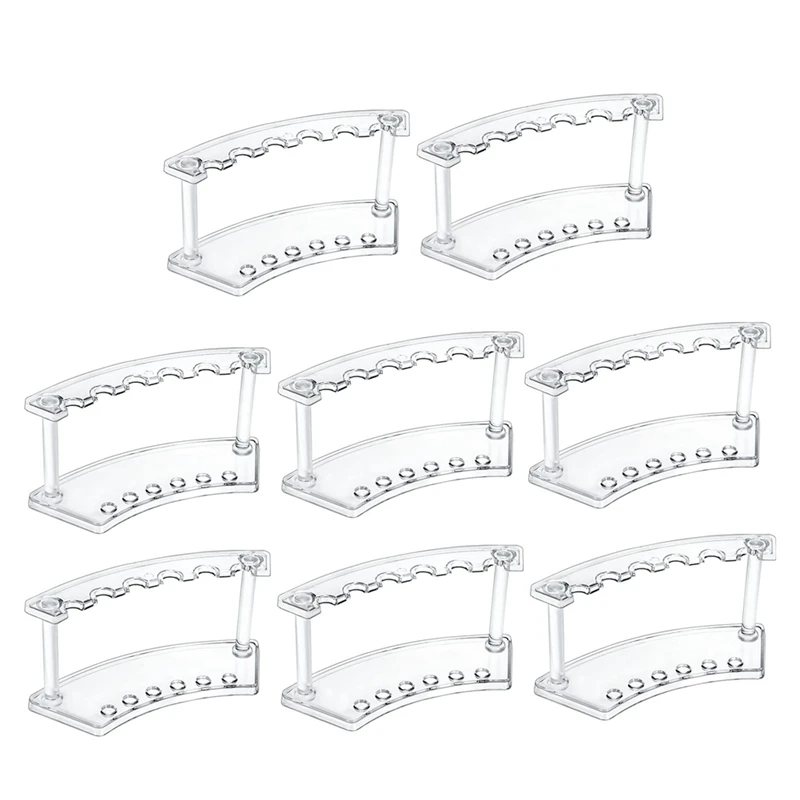 

8 Pack Acrylic Pen Display Stand,6-Slot Pen Holder Rack,Makeup Brush Rack Organizer For Homes Store