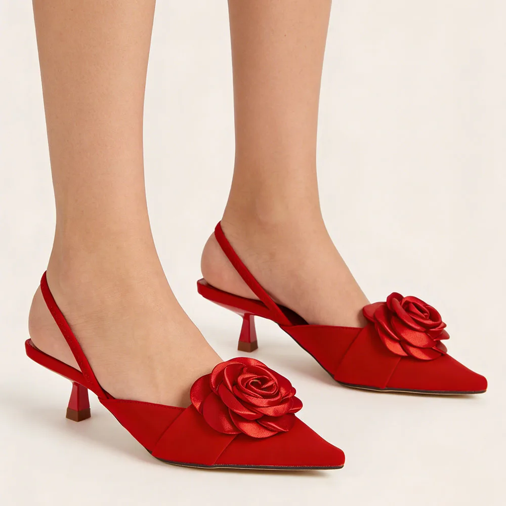 حذاء كعب خمري بورد بارز