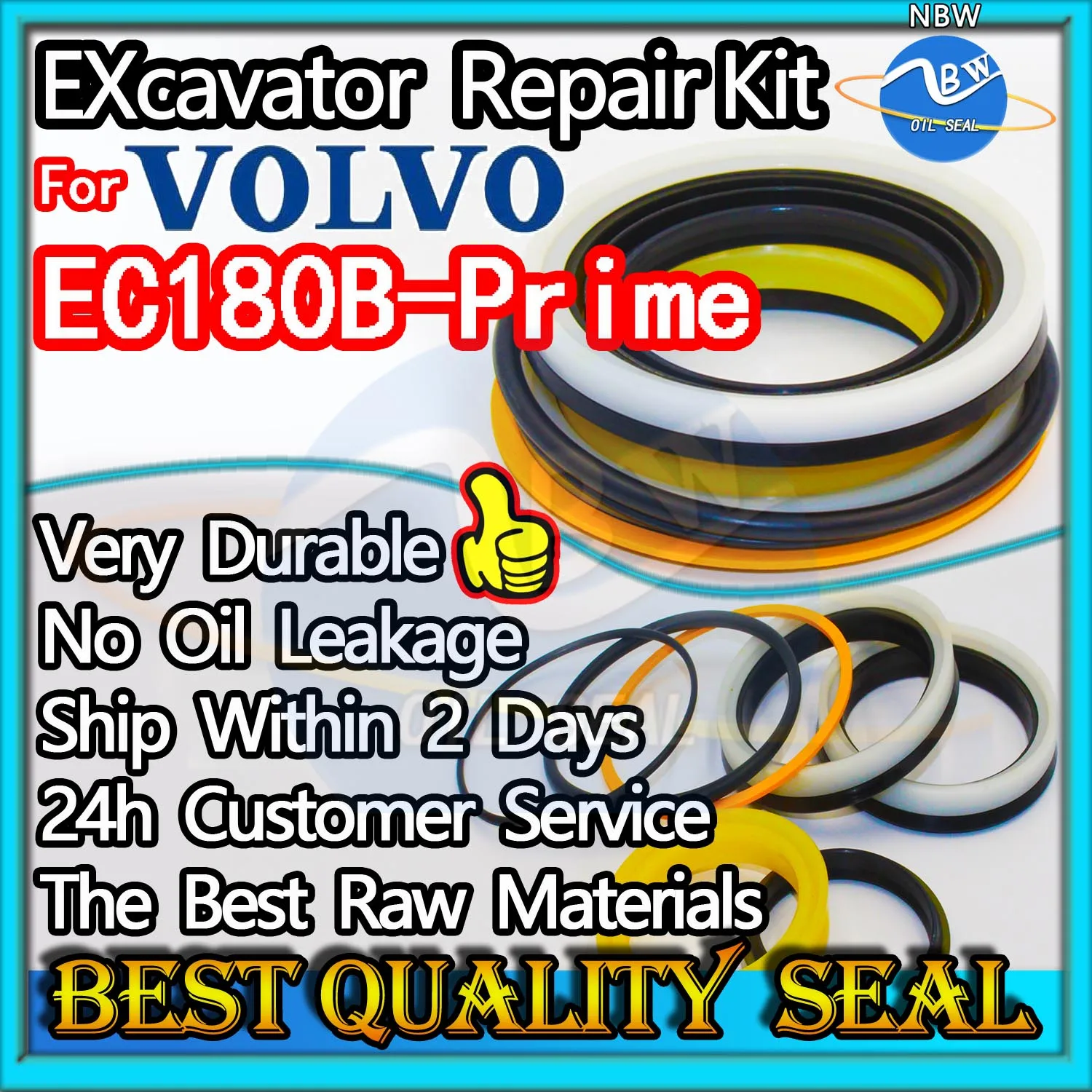 

For VOLVO EC180B-Prime High Quality Oil Seal Kit Excavator Repair EC180B Prime Bushing Control Pilot Valve Blade TRAVEL Joystick