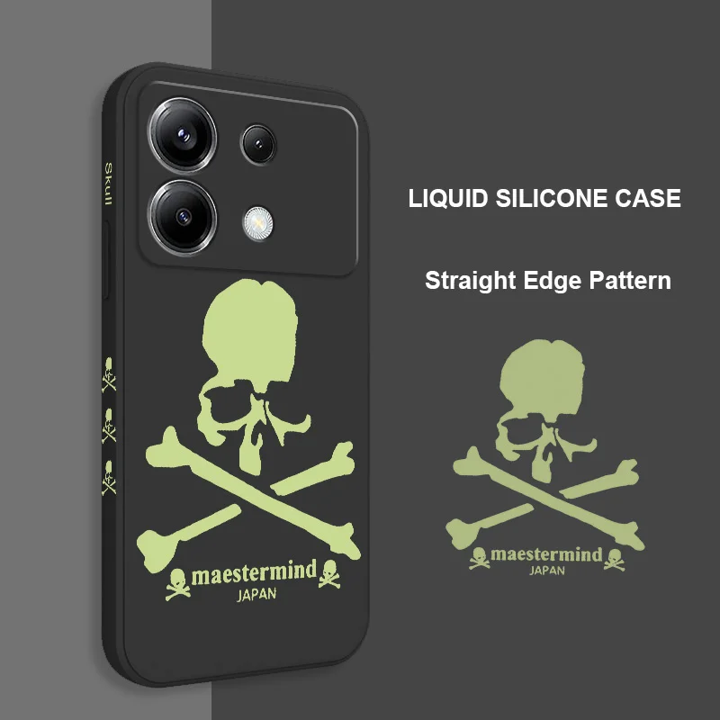 Luminous Skull Design Silicone Phone Case