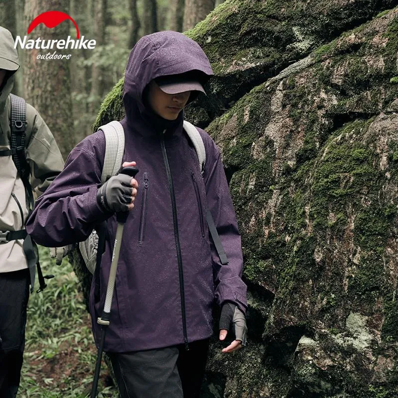 Naturehike Outdoors Ultralight Hard Shell Hooded Jacket Warm Waterproof Camping Climb Coat Breathable Wear-resistant Men Women 6