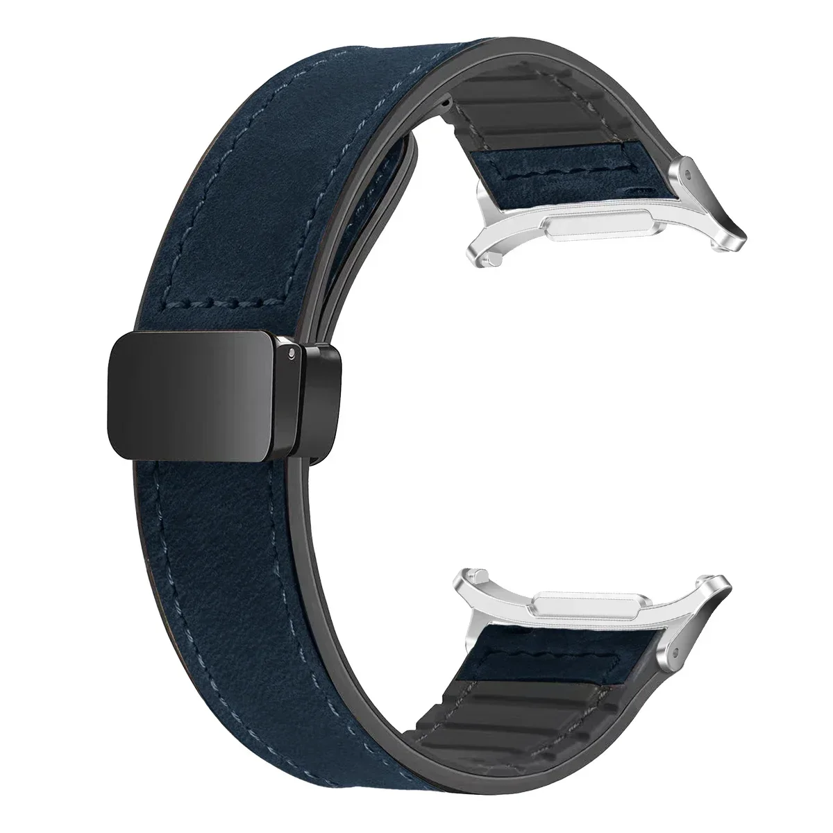 Premium Leather Silicone Magnetic Band Bracelet