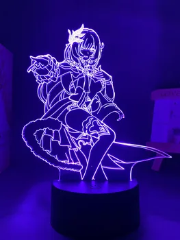 Фигурка Honkai Impact 3 Elysia Fu Hua 3d Светодиодная лампа для спальни аниме Mobius Kiana ночник манга Декор для комнаты детский подарок