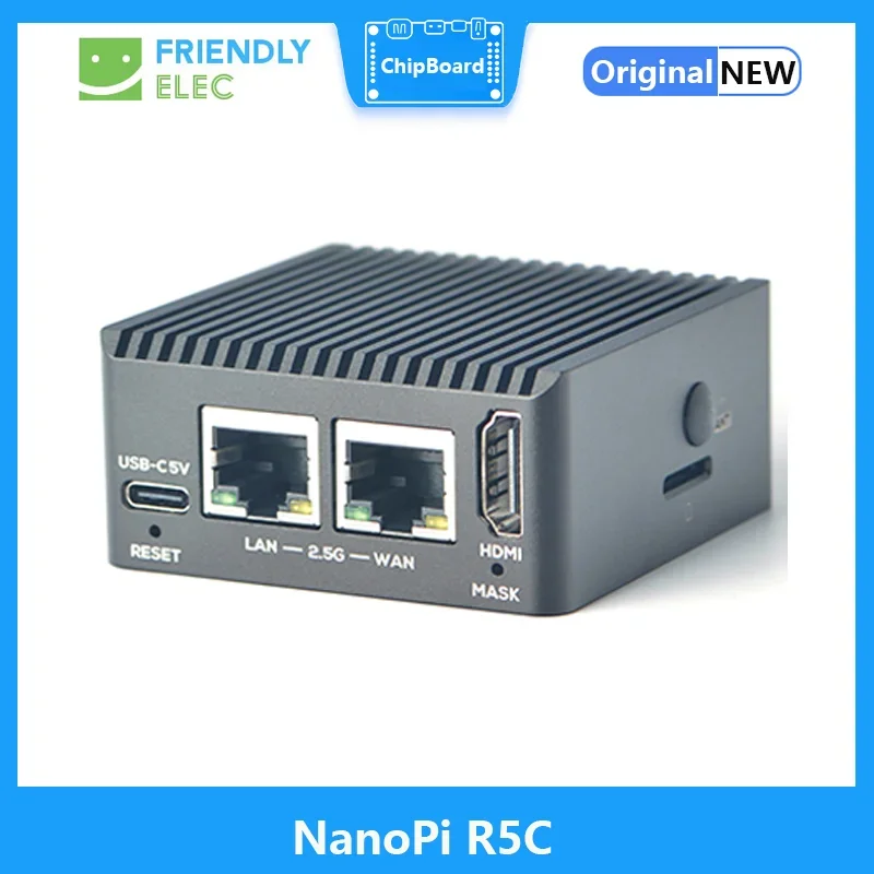 

NanoPi R5C Rockchip RK3568 Dual 2.5G Ethernet Port Support M.2 WiFi Module HDMI2.0 Linux/Openwrt/Debian/Ubuntu