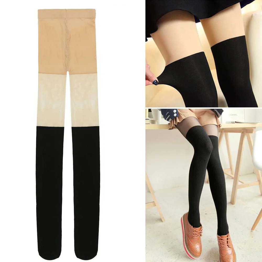 Leg Avenue – Calze Al Ginocchio A Base Di Piante – Bianco/Verde – Taglia Unica Donna