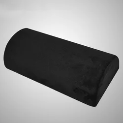 Half Moon Memory Foam Bolster Pillow for Enhanced Comfort and Support (Black)
