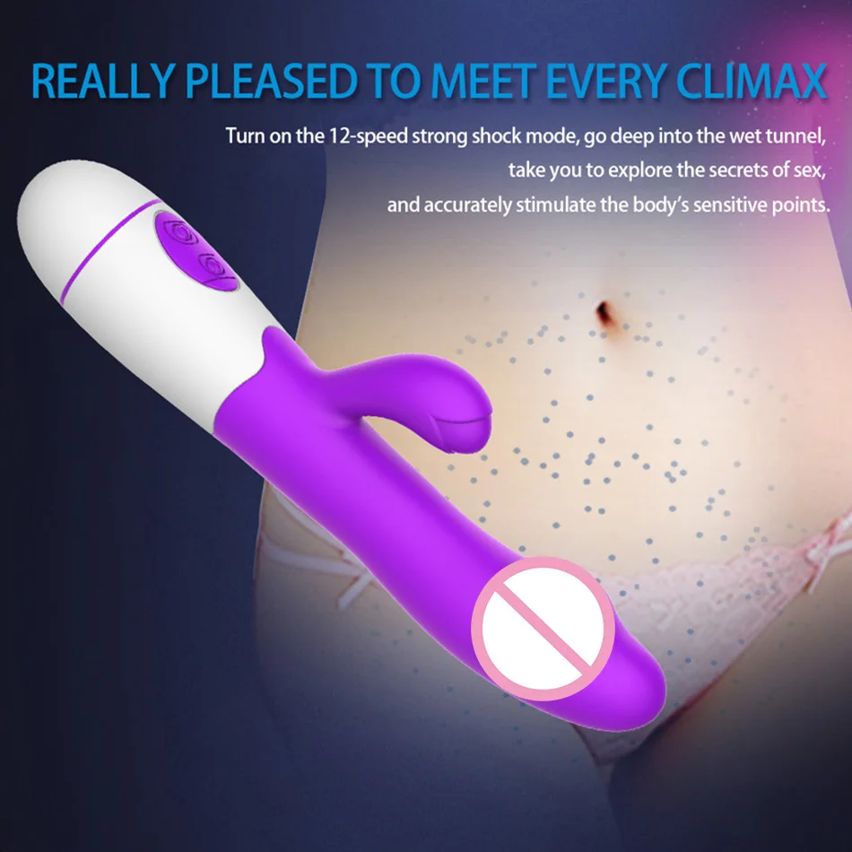 30 Speeds Double Penetration Vibrator for Vagina Clitoris Erotic Product Fidget Sex Toys for Woman Adults 18 Intimate Goods Shop