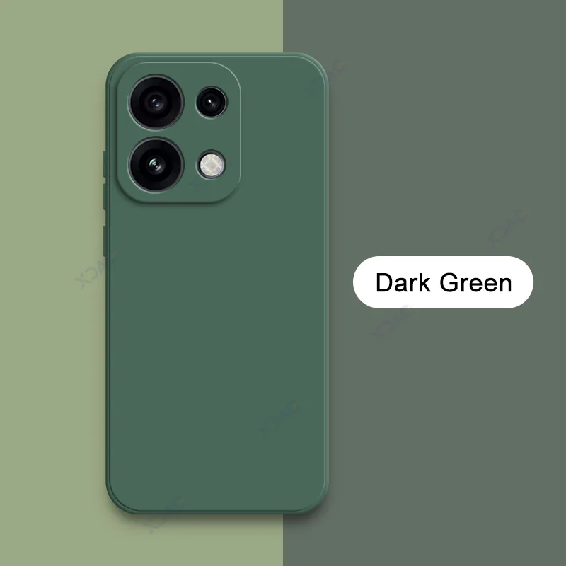 Square Liquid Silicone Shockproof Back Cover - Soft, Anti-Drop Protection