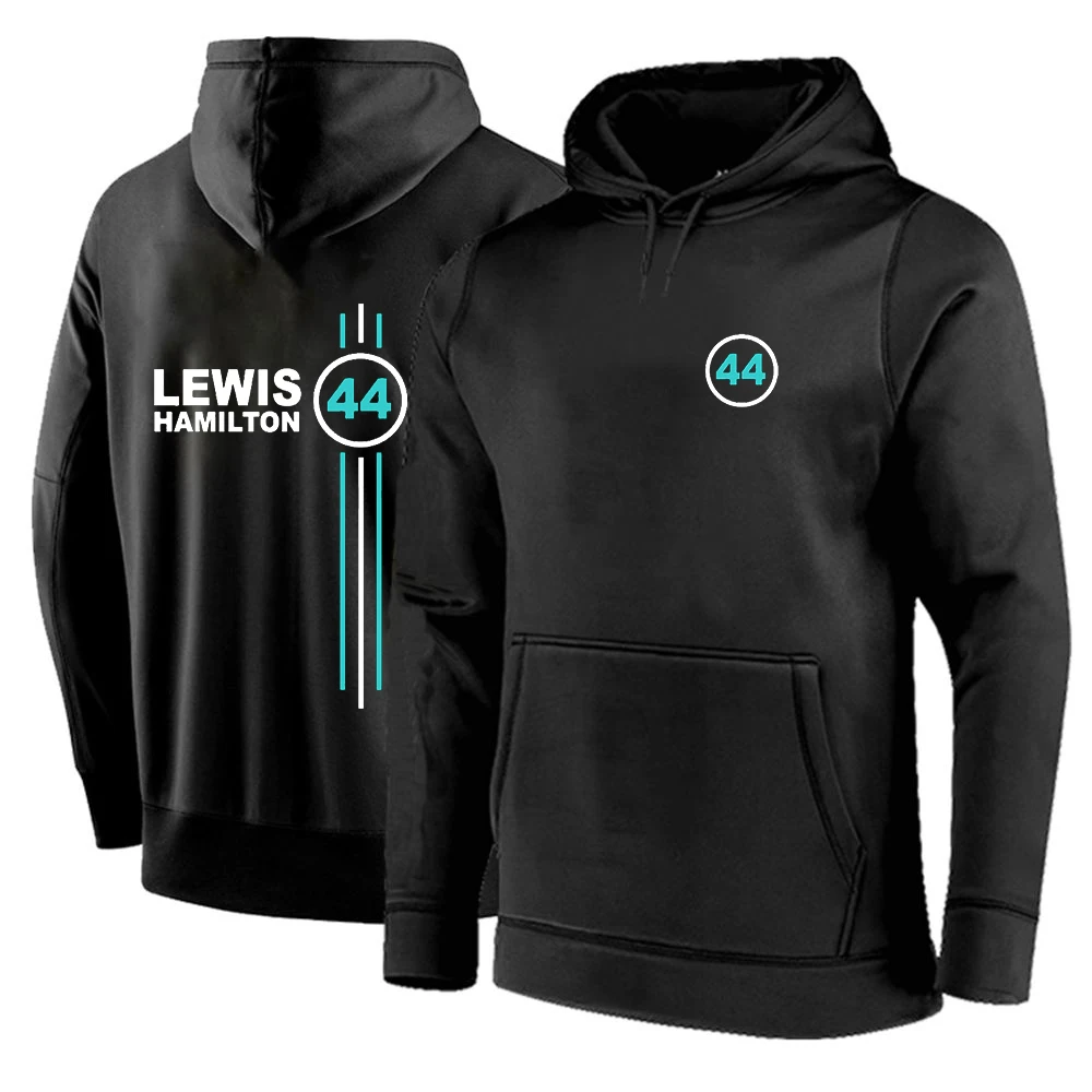 

F1 driver lewis hamilton number 44 printed spring and autumn men's hoodies solid color pullovers high quality sweaters.