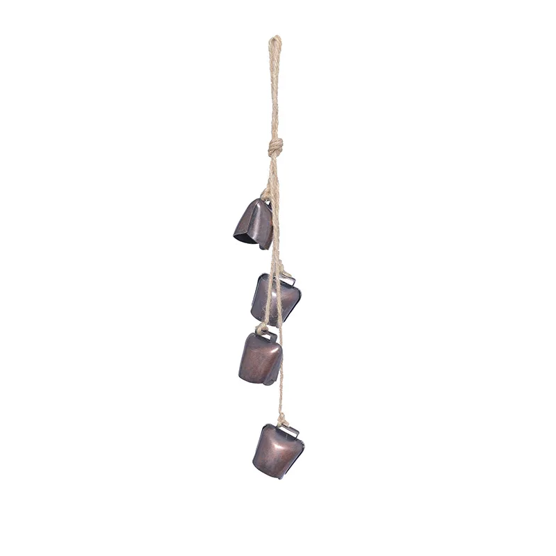 Indoor Decoration Witch Clock Yellow And Rope Wind Chime Retro Doorbell Handmade Clock Recording Courtyard Wind Chime