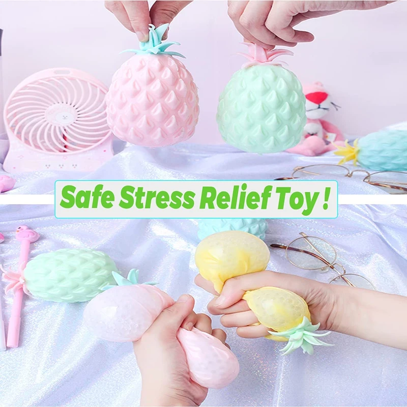 Cheap Water Ball Pineapple Relief Stress Balls Fidget Toys Squeeze Fruit Anti  Stress Decompression for Kids Antistress Children - AliExpress