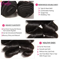 Vanlov 30 Inch Bundles Peruvian Loose Wave Hair Bundles 100% Human Hair Extensions 1/3/4pcs/Lot Long Hair Remy Hair Weave Bundle 2