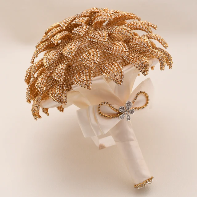 Pearl Bridal Wedding Bouquet Pearls Marriage Accessories Bridal Bouquets Pearls Brides Flower Bouquets for Wedding Decoration HF01-G-big