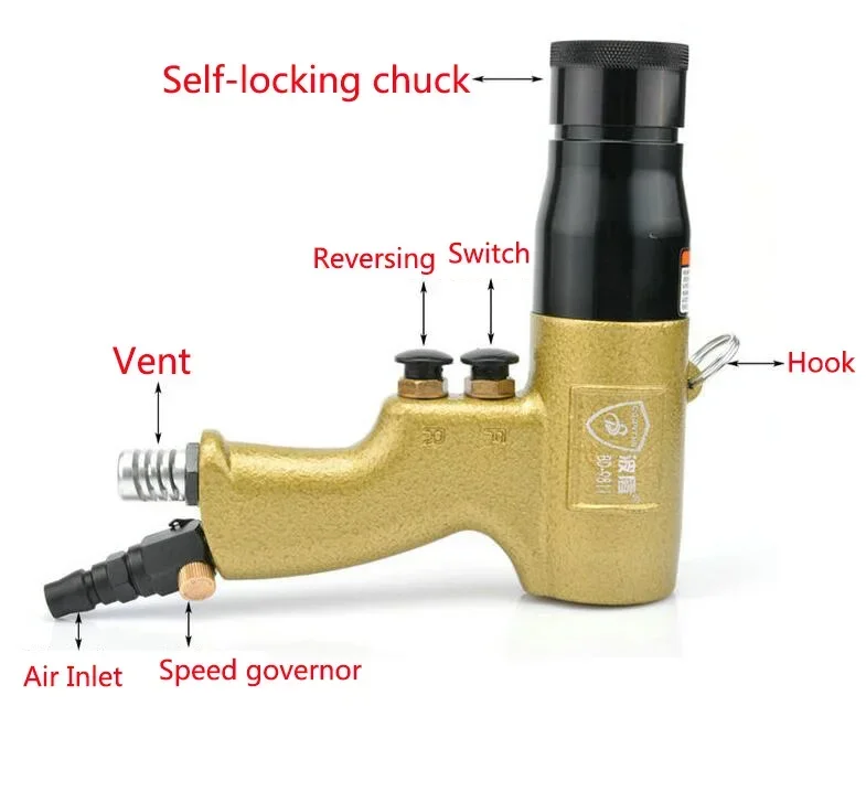 Pneumatic Air Nut Riveter Pulling Tool M5 M6 M8 M10 Rivet Puller Gun for Industrial Riveting detail image 4