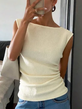 Fashionable new off-shoulder slim fit women's top 1