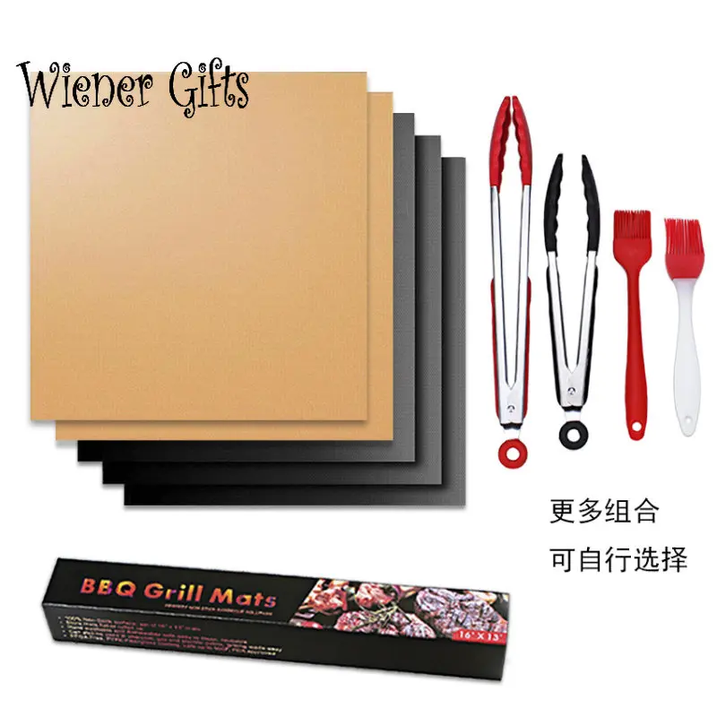 

Barbecue Mat 33x40 0.2mm BBQ Grill Oven Mats Set Non-stick Baking Mats - Works on Gas Charcoal Electric Grill and More
