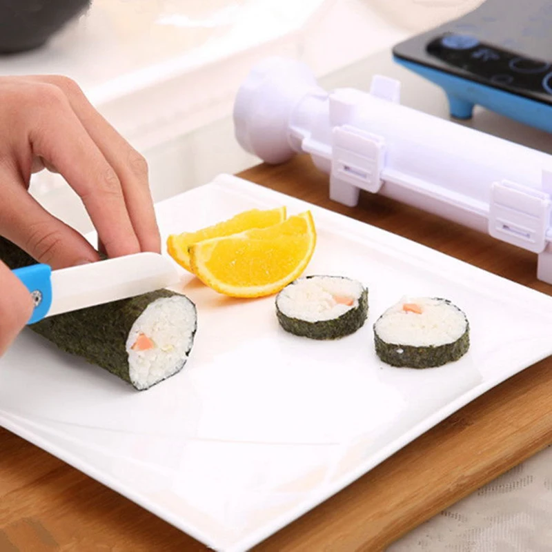 Meat Rolling Tool Vegetable Rolling Tool Plastic DIY Plastic Vegetable Meat  Rolling Tool Sushi Maker Making Home Kitchen Tool (L) (Large Double Row)