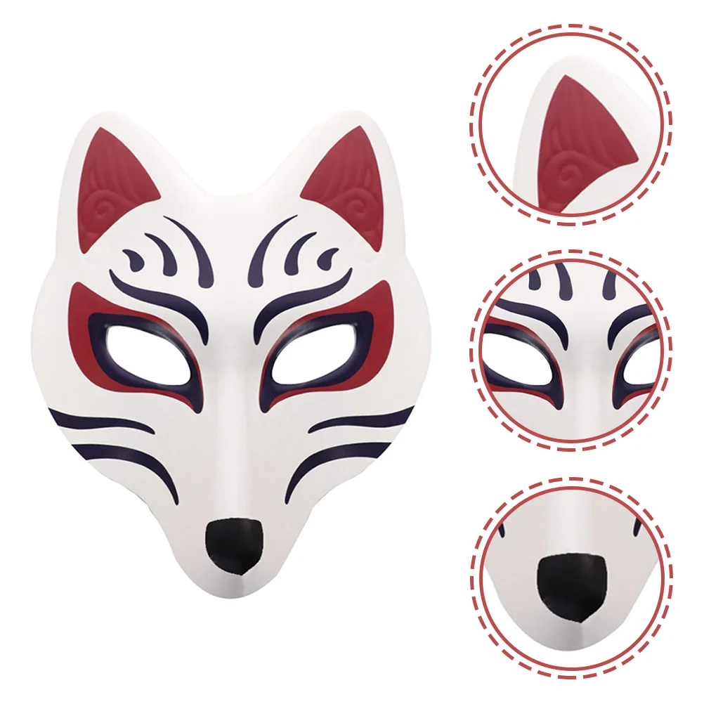 

DIY Unpainted Blank White Blank PU Fox Shape Face Mask Halloween Party Masquerade Costume Cosplay Mask Supplies