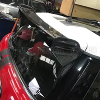 Car Rear Spoiler for Mini R50 R53 R56 JCW Black Carbon Fiber Glass Car Rear Trunk Roof Window Wing Lip for R56 Car Styling 2
