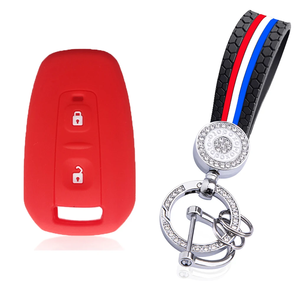 2 Button Silicone Key Cover Case Remote Control Shell Holder Keychain Car Styling Keyless Protection For TATA Vista Manza Indica