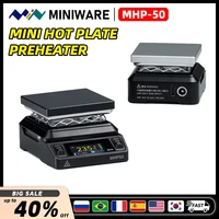 MINIWARE MHP50 Mini Hot Plate Preheater 50*50mm Heating Area Constant Temperature Heating Table 350℃ Intelligent Heating Tool 1
