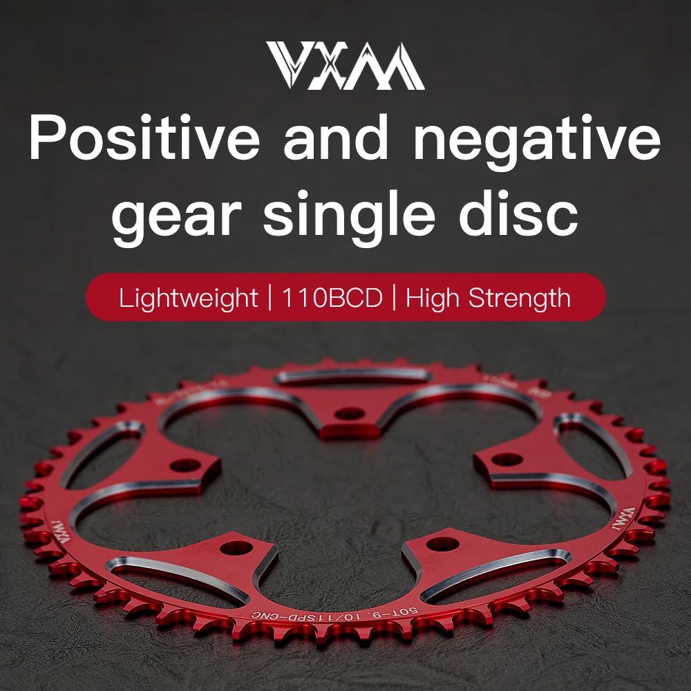 Advokingtap 110BCD Single Chainring For Road Bicycles, Features 4 Bolts And Narrow Wide Tooth Technology, Available In 5 Teeth Sizes 36T, 38T, 40T, 42T, 44T(36T