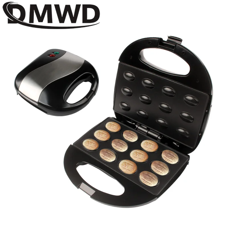 Dmwd Electric Walnut Cake Maker Waffle Maker Automatico 12 Fori Nuts Maker Cake Maker Cucina Colazione Piatti Antiaderenti Eu