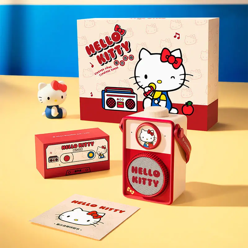 

Cartoon Sanrioed Animation Hello Kittys Bluetooth Speaker Ins Girly Heart Kawaii High Quality Mini Portable Small Speaker Gifts