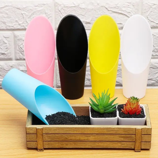 1 Darabos Műanyag Talaj Lapátpohár Kerti Talajpikk -Termesztési Vödör Cserepes Bonsai Húsos Növény Mini Ásó Otthoni Kertész - Image 3