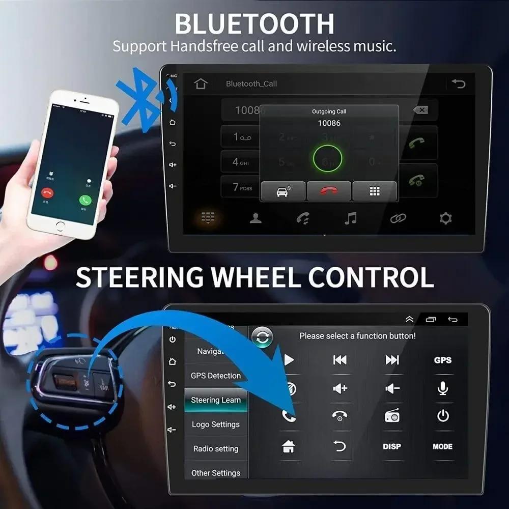 Android Car Navigation System with CarPlay and Android Auto