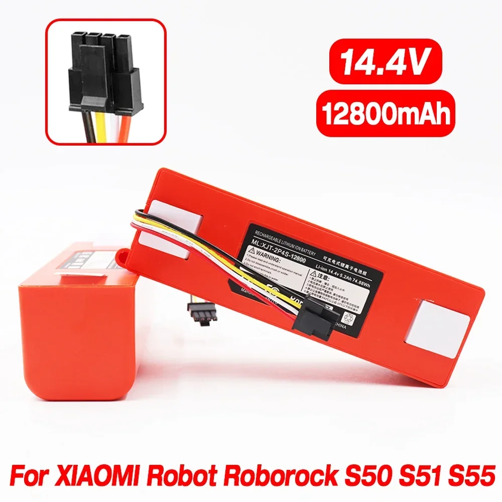 

High-Capacity Rechargeable Battery for Xiaomi Roborock Vacuum Cleaner S50, S51, S55 – 12800mAh Lithium Ion Replacement Accessory