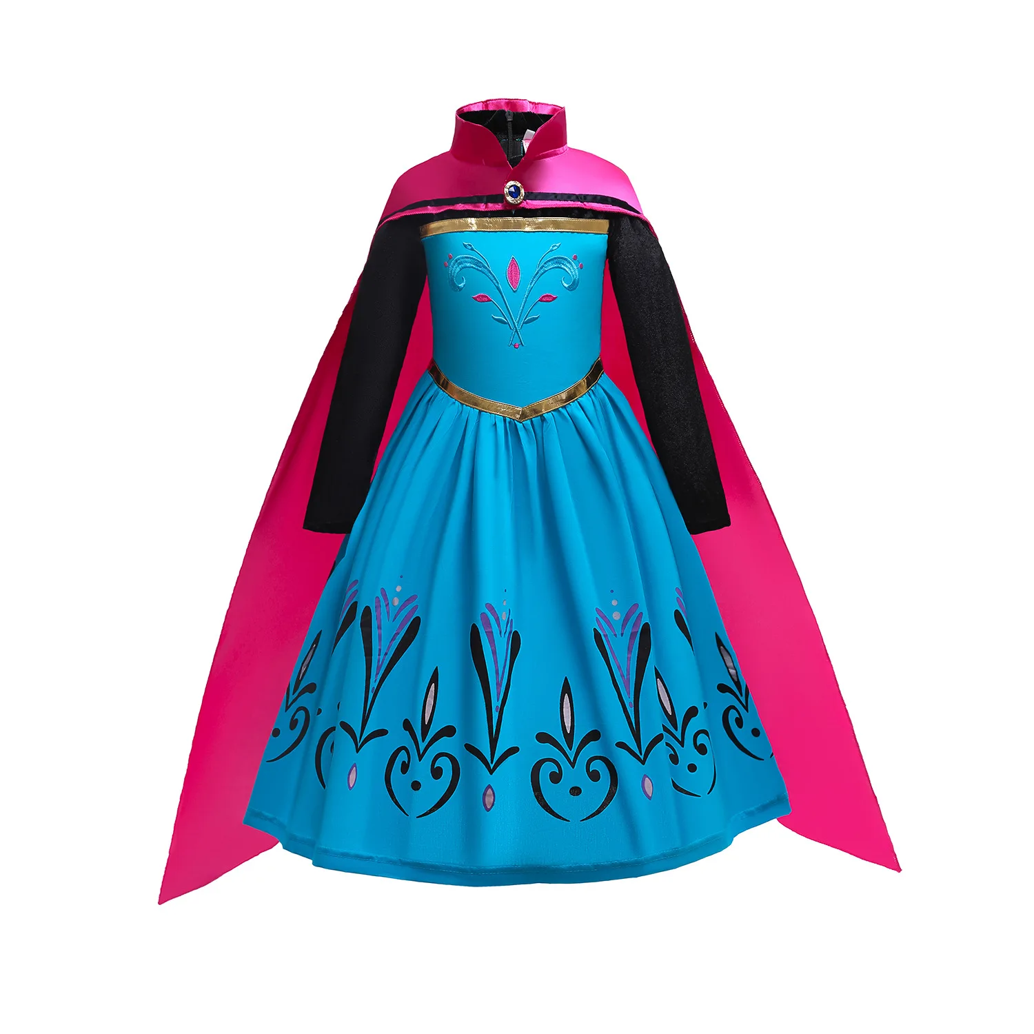 thumbnail image 1 of Vestidos de princesa Elsa Anna de Disney, vestido de malla con lentejuelas para niñas, disfraces de Reina de la nieve de Frozen, vestidos de fiesta de cumpleaños y Carnaval, 1 of 4