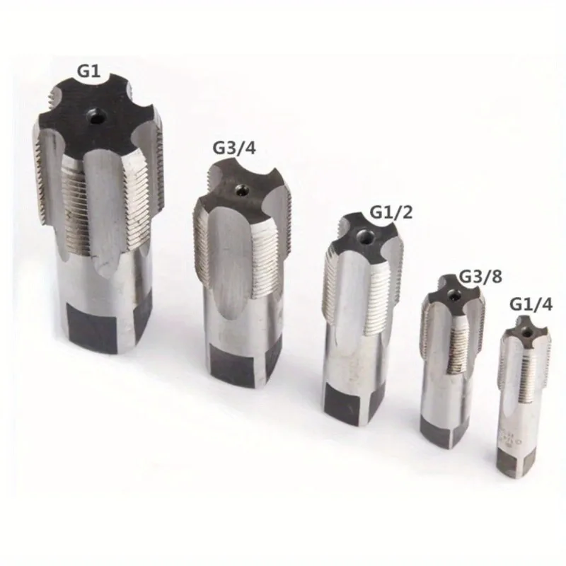 스레딩 툴 세트 1개 HSS 테이퍼 파이프 탭 G1/8 G1/4 G1/2 고속강 핸드 드릴 플러그 탭