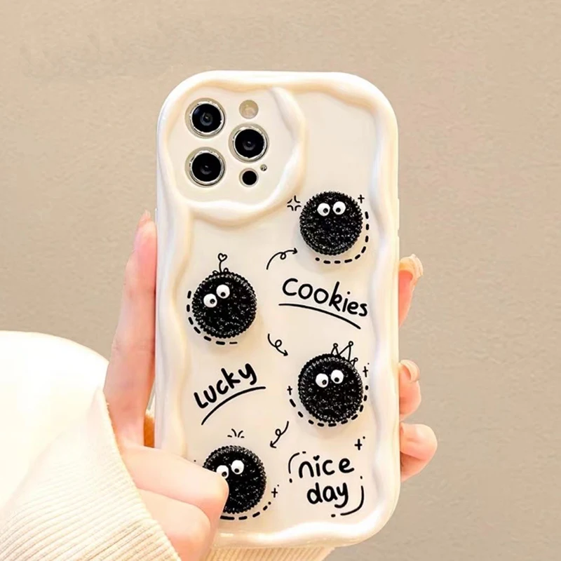 Cute 3D Lucky Cookies Cartoon Soft Wave TPU Phone Case