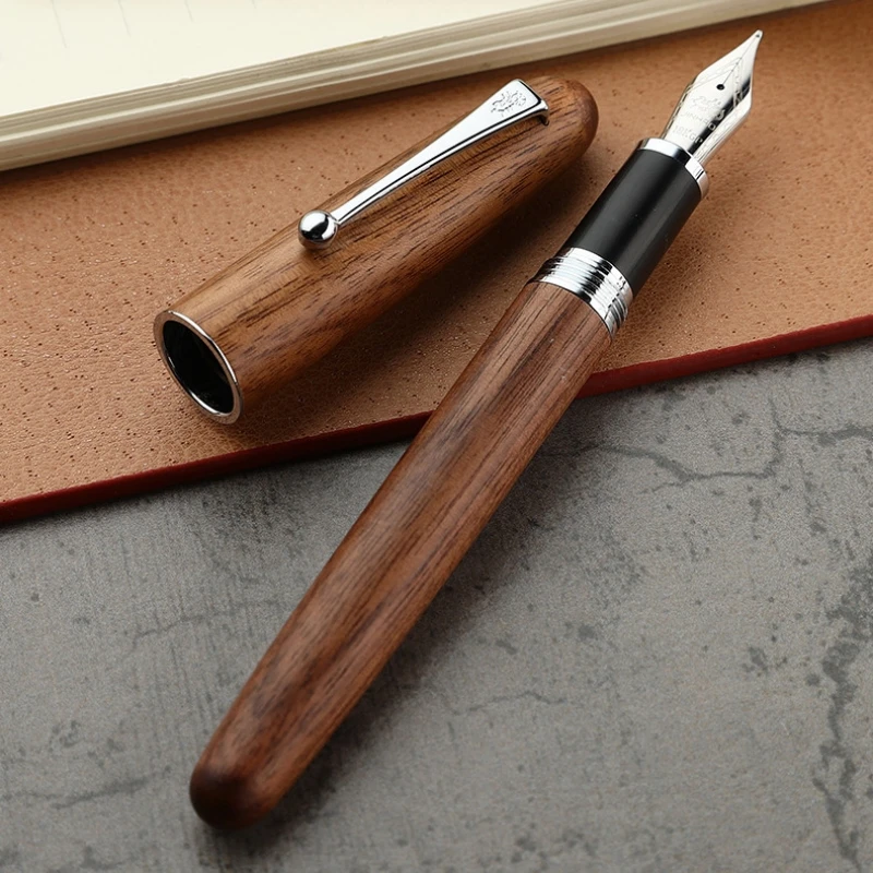 Jinhao 9035 High Quality Wooden Fountain Pen Fine 0.5mm Nib 2