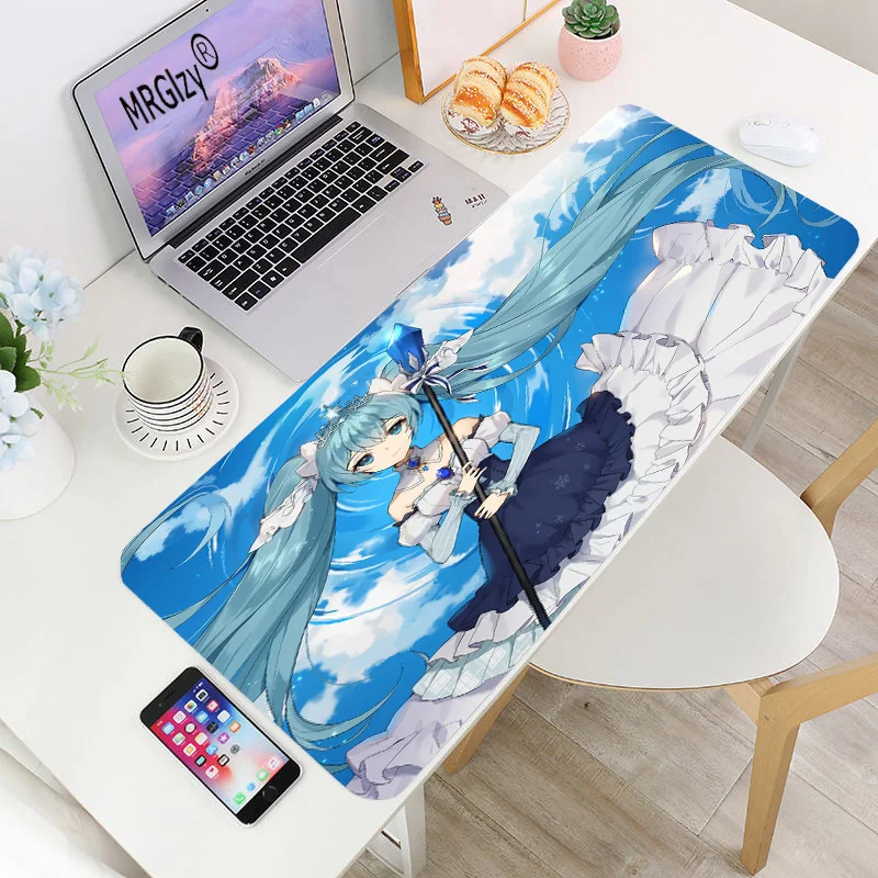 

XL Anime Demon Slayer Mousepad HD Printing Computer Gamers Locking Lock Edge Mouse Pad XXL90x40cm Keyboard PC Desk Pad Csgo Pad