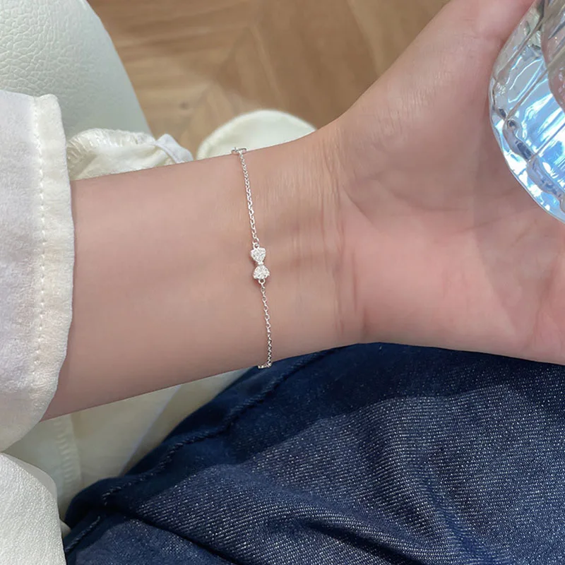 Silver Bracelets Bow Girls | Silver Bracelet Colors | Korean