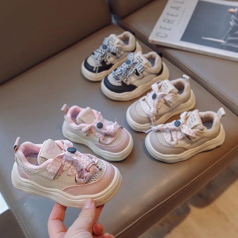 

Children Running Shoes Baby Girls Sneakers Spring Autumn Outdoor Thick Bottom Boys Casual Mesh Shoes Kids Inafnt Toddler Shoes