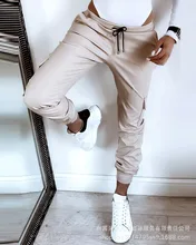 

High Waist Elastic Waist Leather Trousers Women Autumn 2021 New Fashion Solid Color Casual Trousers