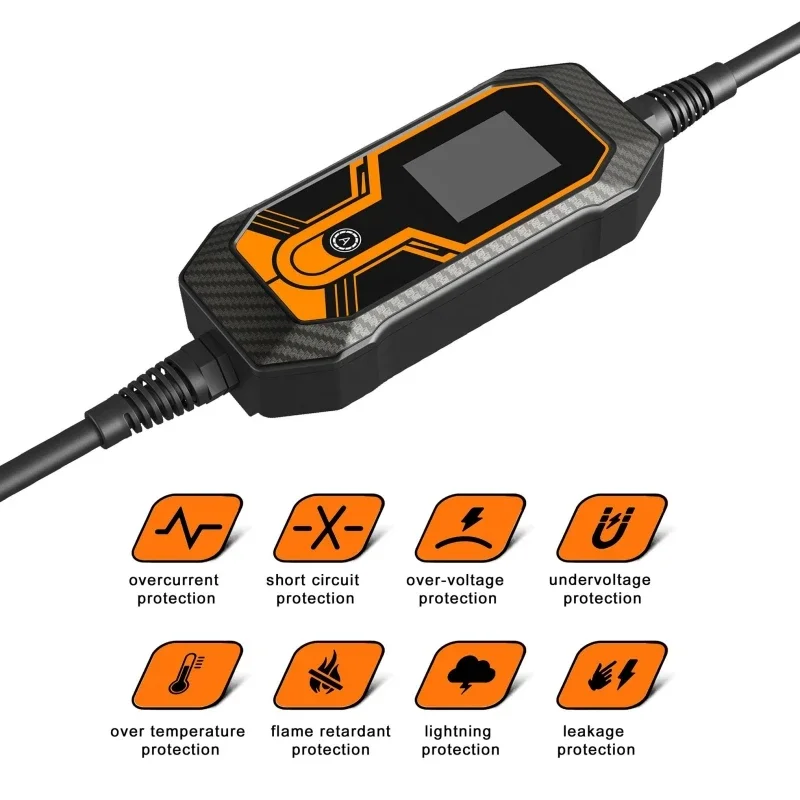 ޴ EV , 32A 7KW Ÿ 2 J1772 5M ̺,  ڵ ޴ ,  ī EVSE  ڽ,  