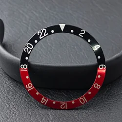 Men's Watch Replacement Bezel Insert with Tilted Ceramic and Carbon Fiber Texture (87 Aluminium)