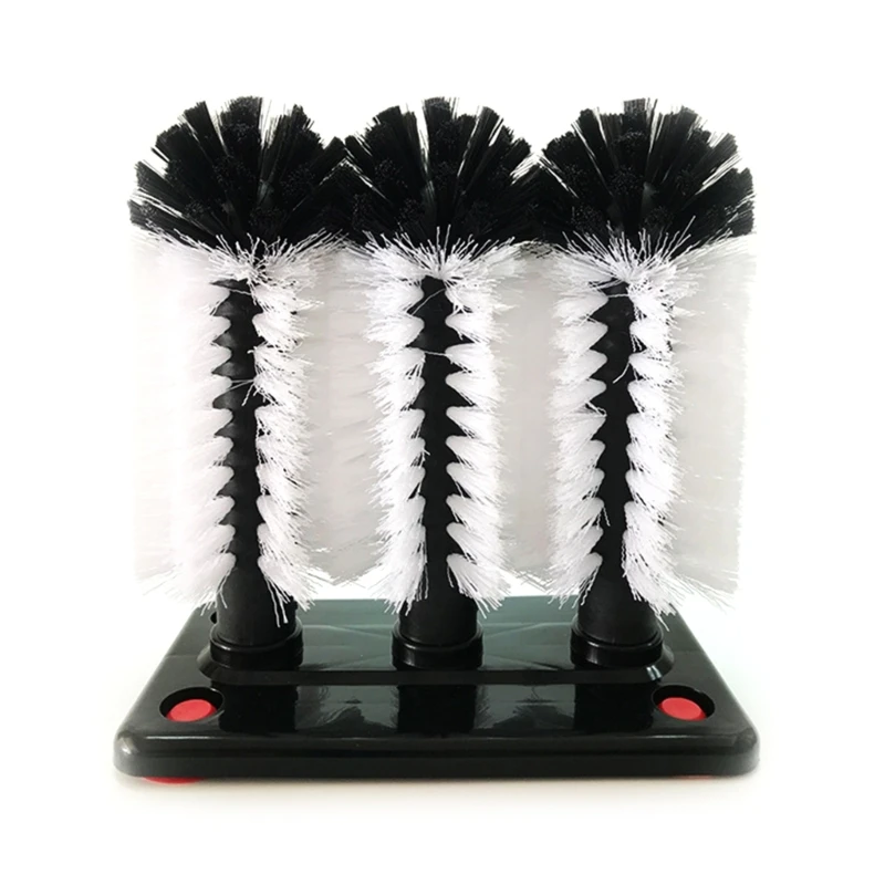 

Glass Cleaning Brush, 3 Brush Glass Washer Triple Glass Rinser, Cup Washer Brush, Glass Brushes for Washing Glasses