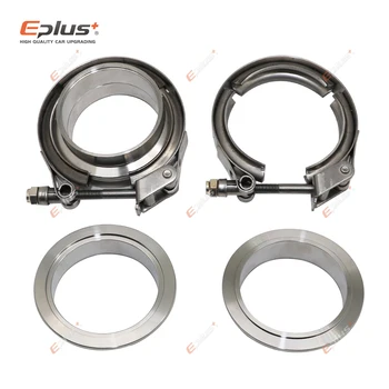 Eplus Car 304 Stainless Steel Quick Release V Band Clamp Turbo Exhaust Pipe Vband Clamp Male Female Flange V Clamp Kits 1
