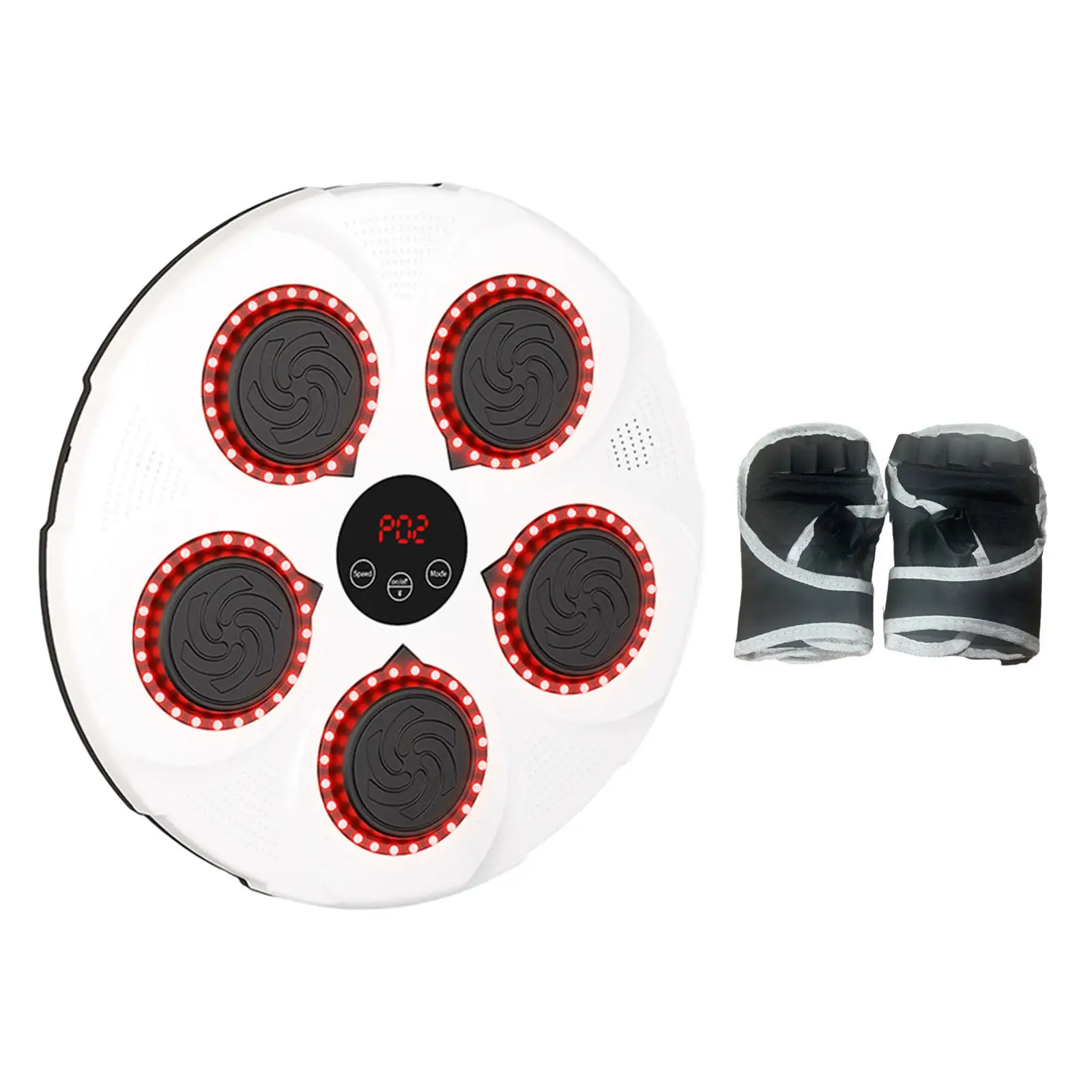 Music Boxing Machine Reaction Target with Lights Rechargeable Boxing Trainer