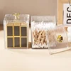 Makeup Storage Organizer Bathroom Jar Cotton Swab Storage Acrylic Square Container Cotton Puff Storage Box Cosmetic Cotton Box 5
