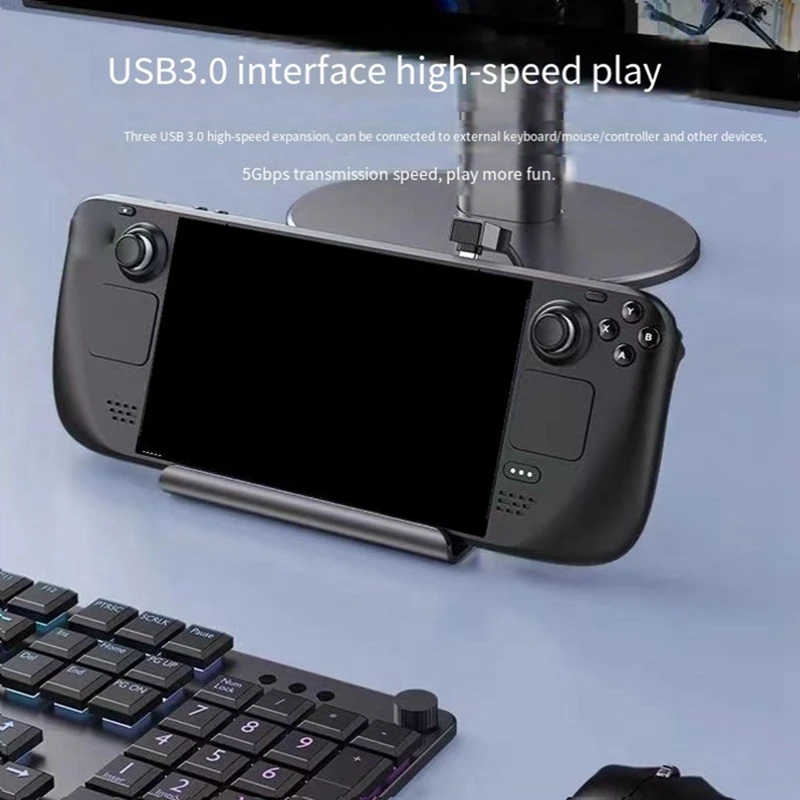 Adatto Per Docking Station Di Tipo C Con Base Steamdeck Usb3.0 Docking Station Multifunzionale 4 K60Hz Expander Accessori