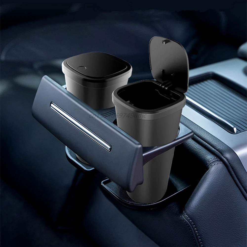  Car Multi-function Trash Can Car Portable Waterproof Auto Organizer Storage Bag Garbage Bin Send Plastic Bag Car Accessories