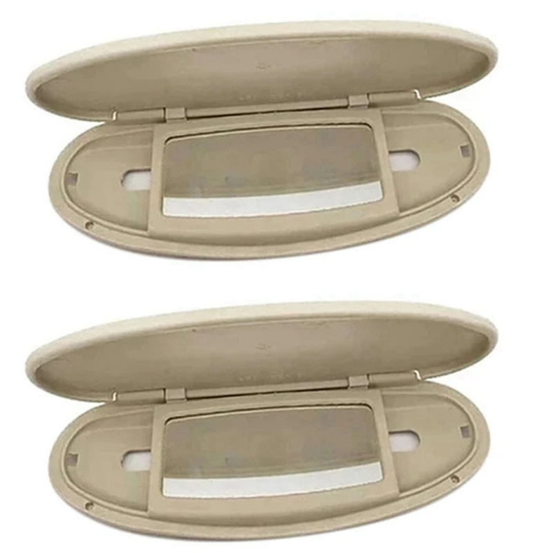 

2X Car Sun Visor Mirror Cover Makeup Mirror Cover For-BMW MINI R55 R56 R60 2007-2014 A